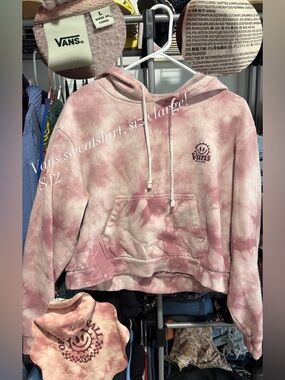 Vans Pink & Cream Tie-Dye Hoodie
